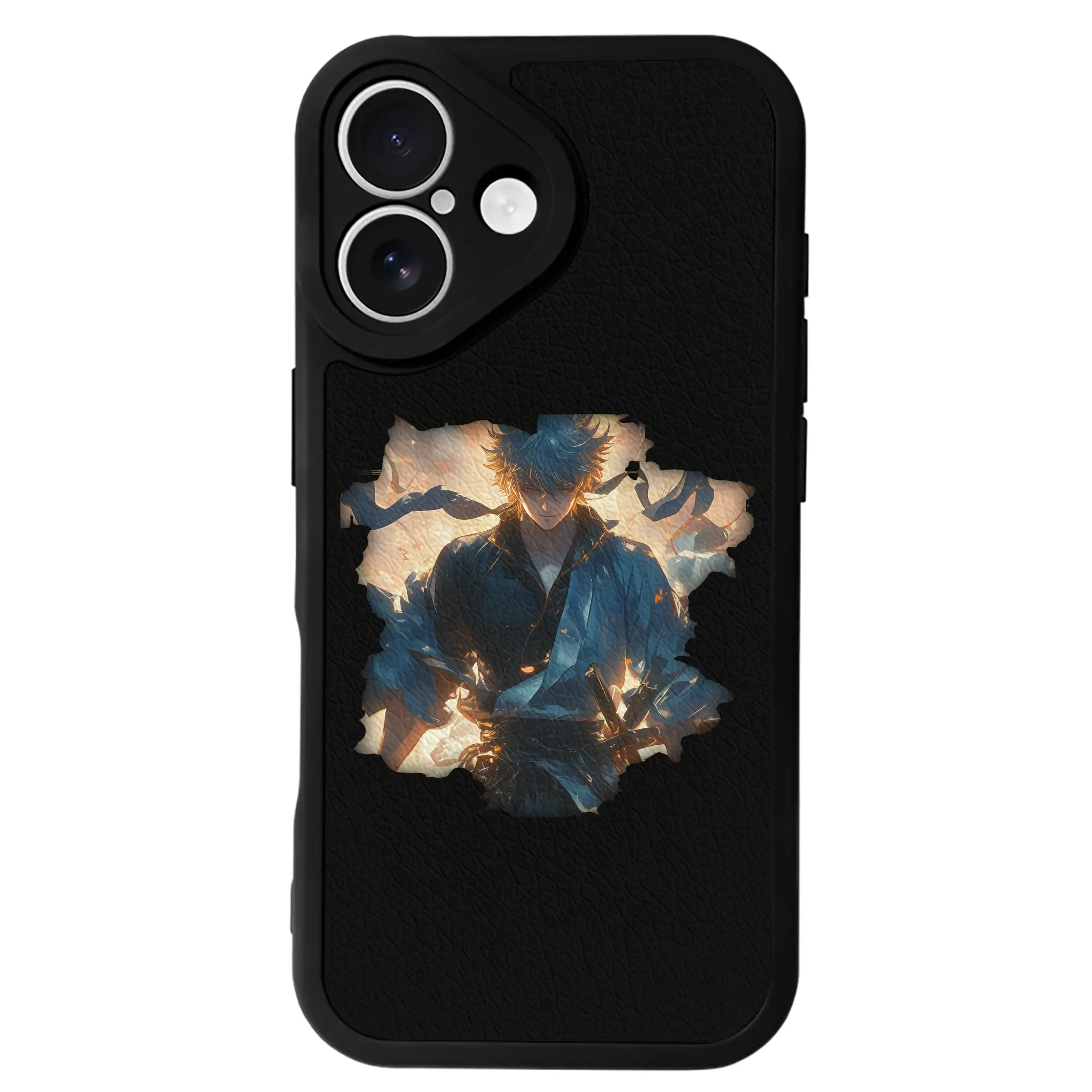 銀魂 グッズ 坂田 銀時 - IPhone 16シリーズ対応 ・ シリコンスマホケース ・ レザー調 ・ 高精度フィット ・ 耐衝撃 ・ ワイヤレス充電対応 ・ 精密カット